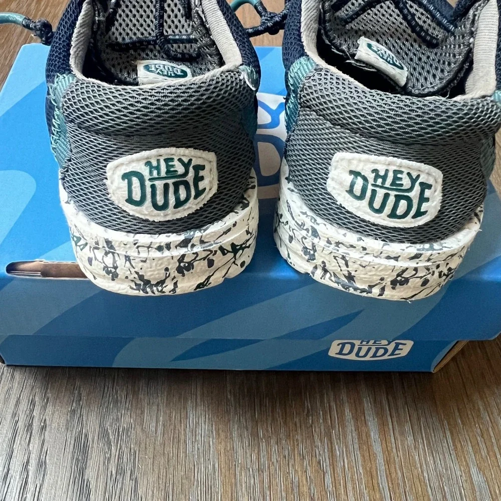Hey Dude Wally T Summer Mesh Navy Charcoal Toddler Shoes Size 6 TD6